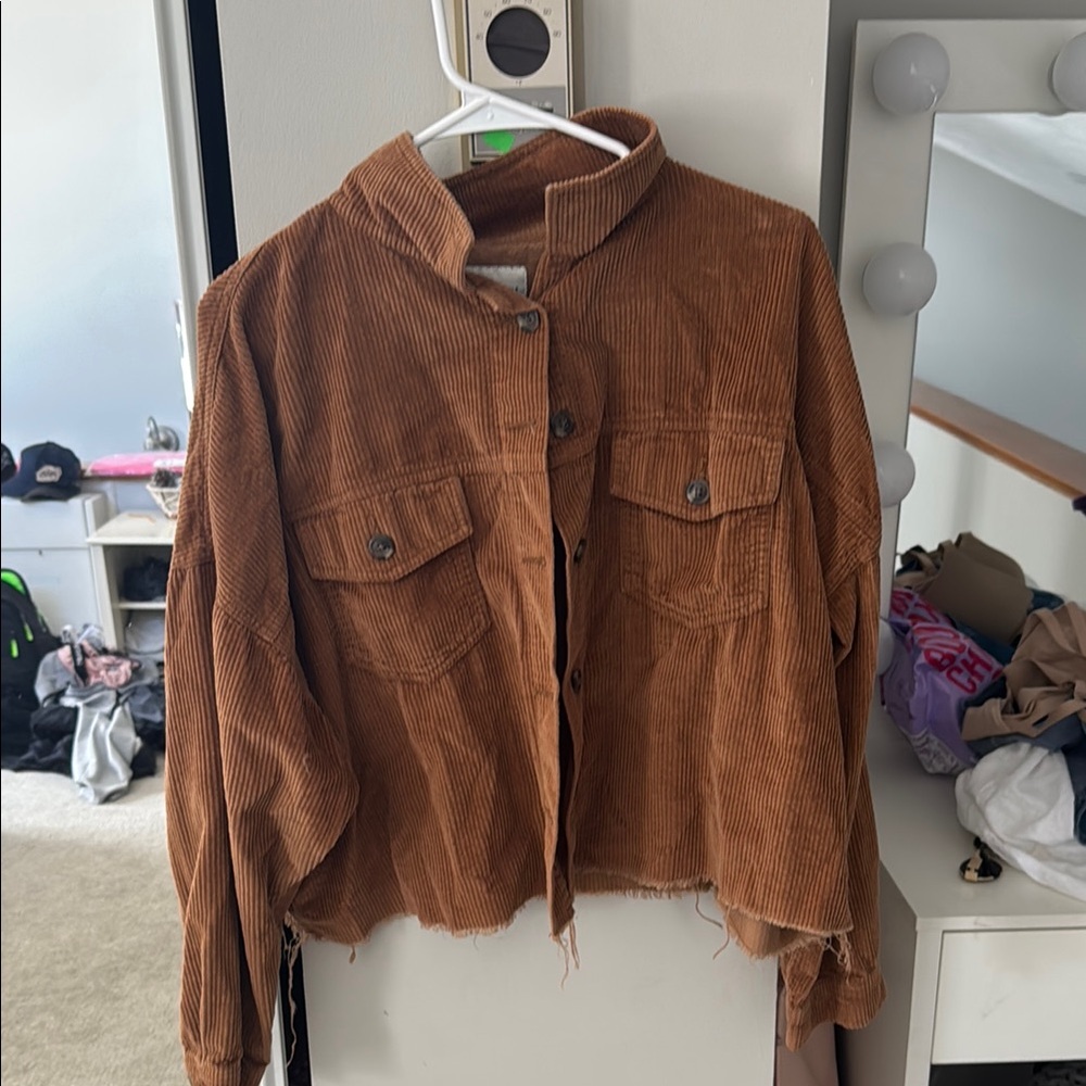 Brown Corduroy Women's Jacket